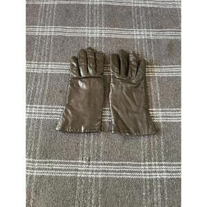 Gates Black Leather Womens Gloves Size Small Cashmere Lined